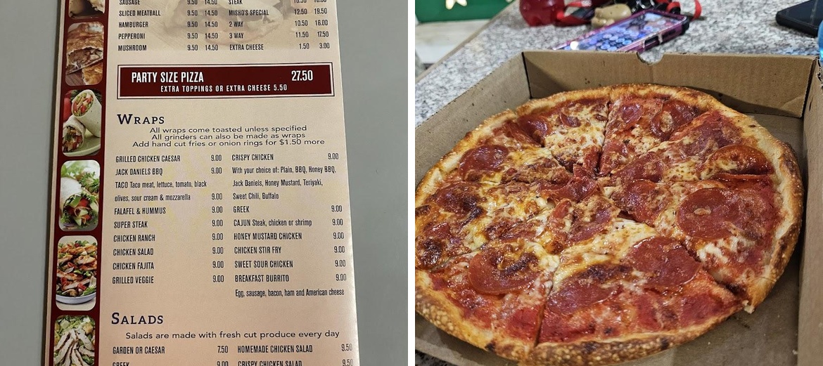 Slice of heaven Menu
